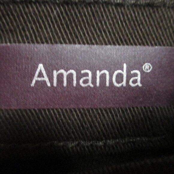 Gloria Vanderbilt pants NEW Amanda dark chocolate brown stretchy size 14S - Picture 3 of 10
